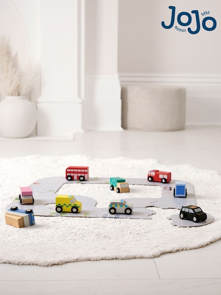 Jojo Maman Bébé Vehicle Set & Jigsaw Road