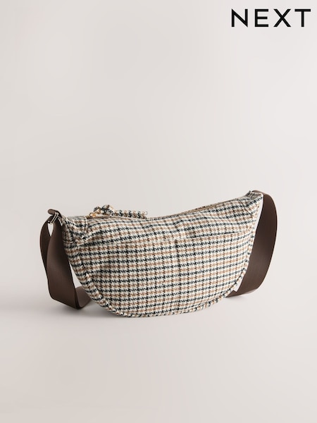 Chocolate Brown - Check Sling Bag