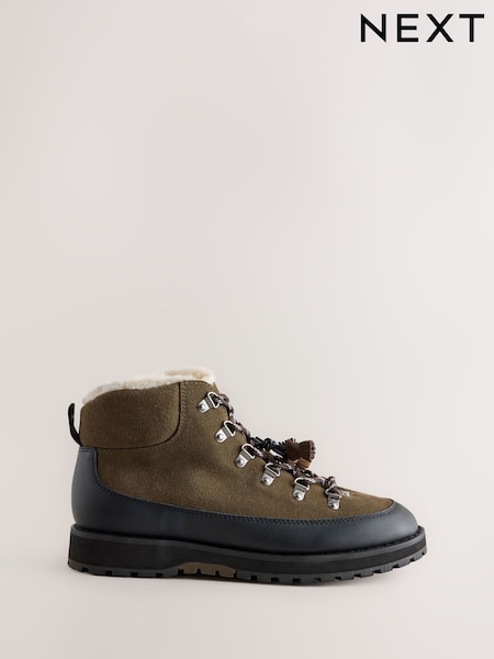 Brown - Forever Comfort® Hiker Lace Up Leather Boots