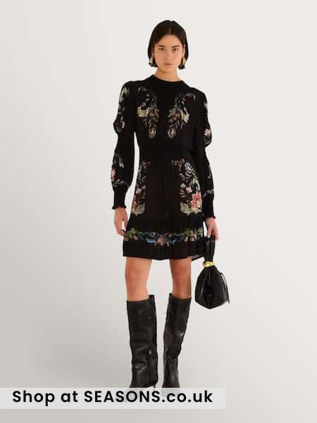 Black - Farm Rio Natalia Mini Dress