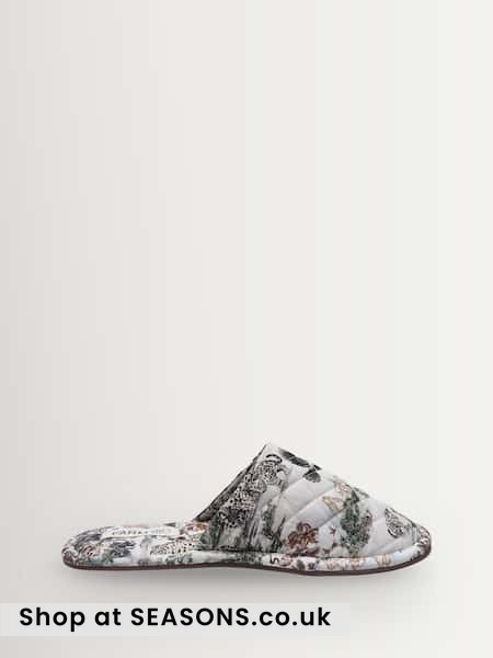White - Farm Rio Printed Farm Hotel Slippers