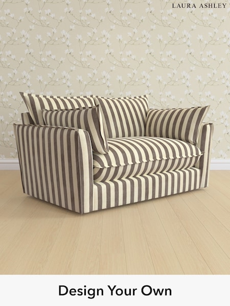 Orla Stripe/Dark Truffle Natural Westerham By Laura Ashley (W03787) | £1,525