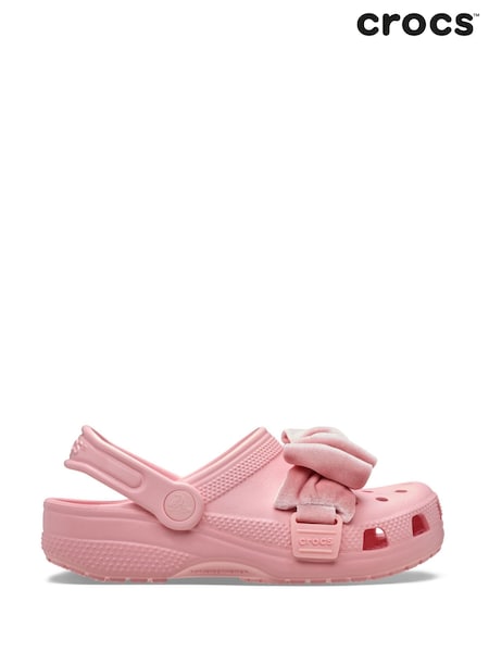 Crocs Pink Classic Bow Clogs (W03979) | £50