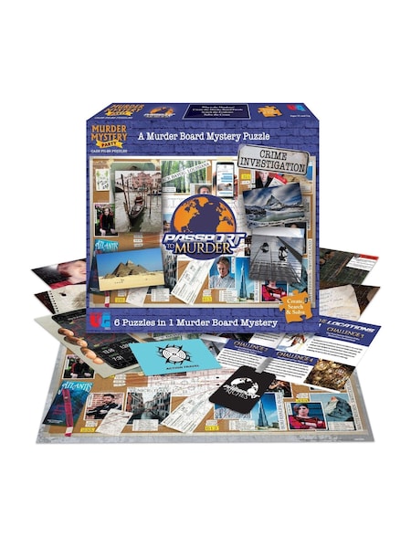 University Games Blue Passport to Murder Mystery Party Case Files Puzzle (W04018) | £20