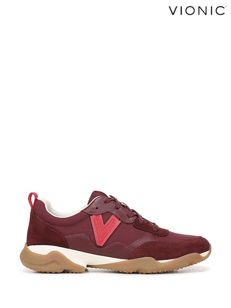 Vionic Red Walk Slim Glide Wide Fit Arch Support Trainers (W04082) | £130
