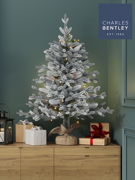 Charles Bentley Green 3ft Pre-Lit Faux Snowy Christmas Tree (W04213) | £45