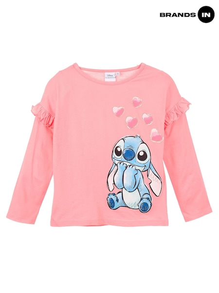 Brands In Pink Disney Stitch Frills T-Shirt (W04218) | £30
