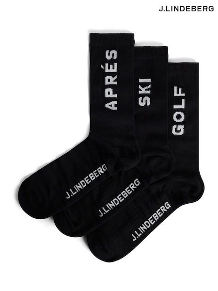 J.Lindeberg Black Miles Socks (W04229) | £40