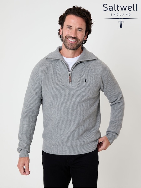 Saltwell Knitted Quarter Zip Jumper (W04298) | £32