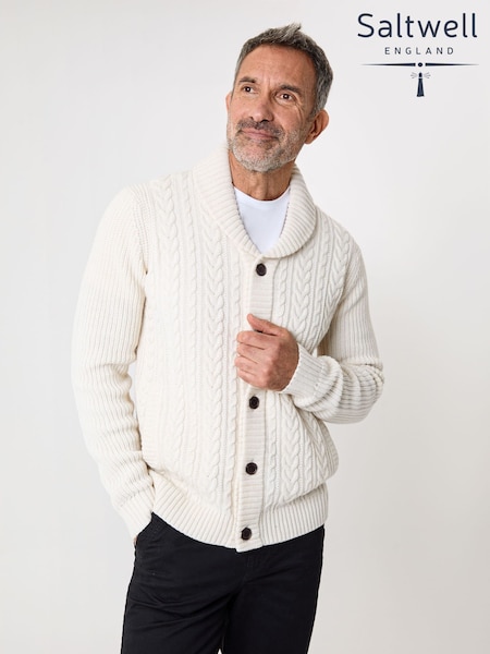 Saltwell Cable Knit Shawl Cardigan (W04305) | £40