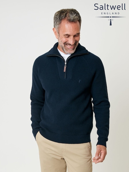 Saltwell Knitted Quarter Zip Jumper (W04316) | £32