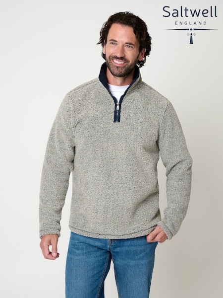 Saltwell Textured Quarter Zip Sweatshirt (W04317) | £34