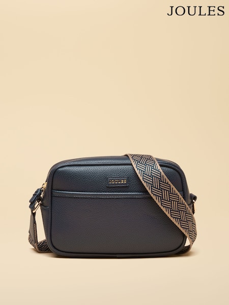 Navy & Gold - Joules Trent Cross Body Bag With Adjustable Thick Strap