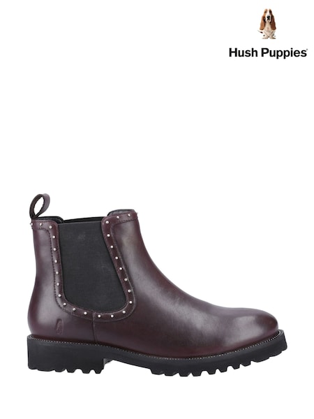 Hush Puppies Purple Stud Boots (W04563) | £110
