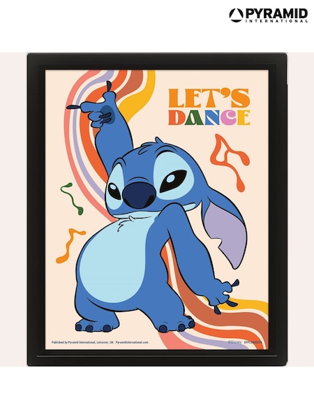Pyramid International Orange Lilo Stitch Lets Dance 3D Lenticular Print Framed (W04598) | £16