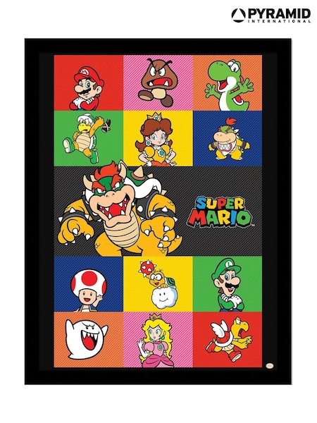 Pyramid International Black Super Mario (Characters) Collector Print (W04626) | £17