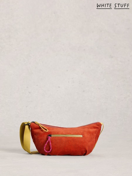 White Stuff Orange Meadow Corduroy Bag (W04695) | £45