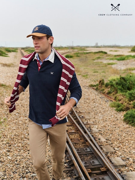 Crew Clothing Blue World Cup Patch Rugby Shirt (W04956) | £69