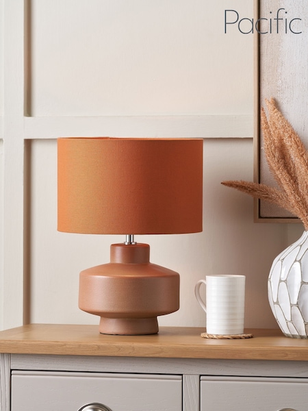 Pacific Cinnamon Elure Crackle Effect Table Lamp (W05057) | £60