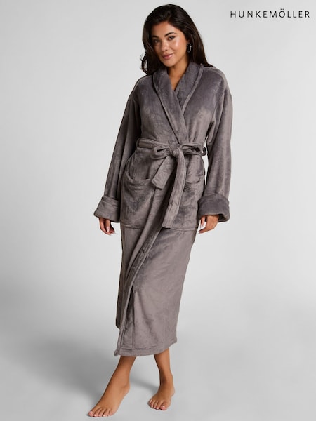 Hunkemoller Soft Fleece Grey Bathrobe (W05204) | £43