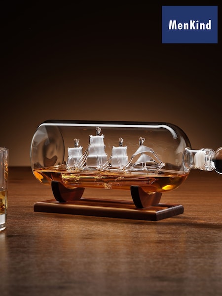 MenKind Clear Connoisseur Creations Ship In A Bottle Decanter El Showcase (W06298) | £35