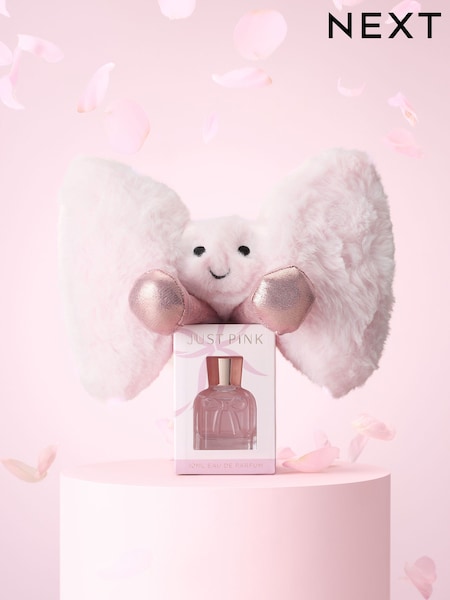Pink - Just Plush Bow And 10ml Fragrance Gift Set