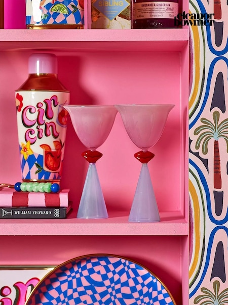 Eleanor Bowmer Set of 2 Multi Martini Glasses (W06482) | £40