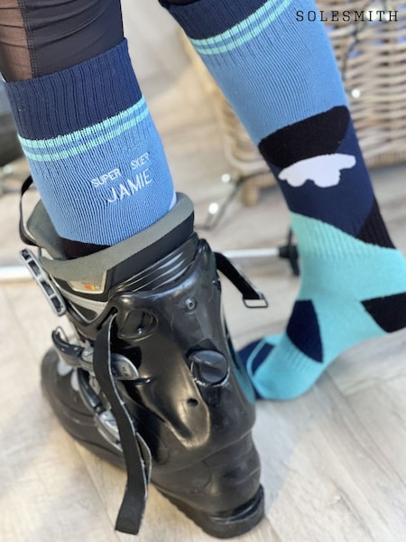 Solesmith Super Skier Personalised Colourful Ski Socks (W06543) | £24