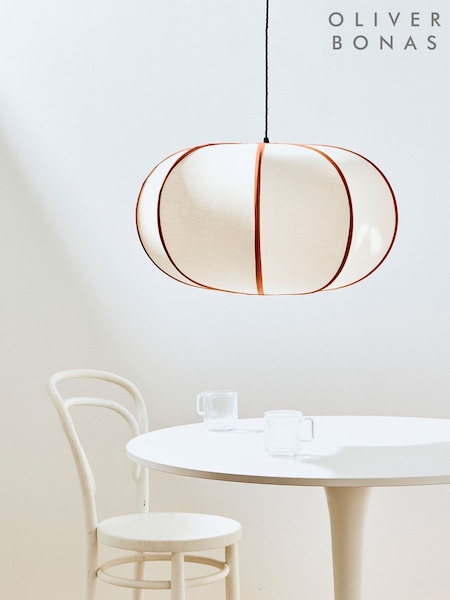 Oliver Bonas Terracotta Paloma Brown Pendant Lamp Shade (W06620) | £125