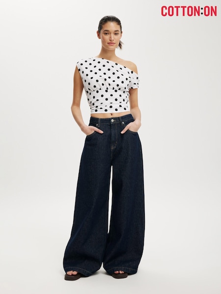 Cotton On Dark Blue 91 Wide Leg Jeans (W06652) | £45