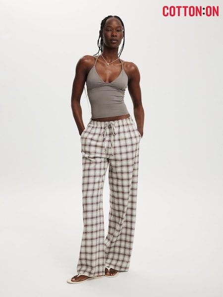 Cotton On Natural Haven Wide Leg Trousers (W06656) | £30