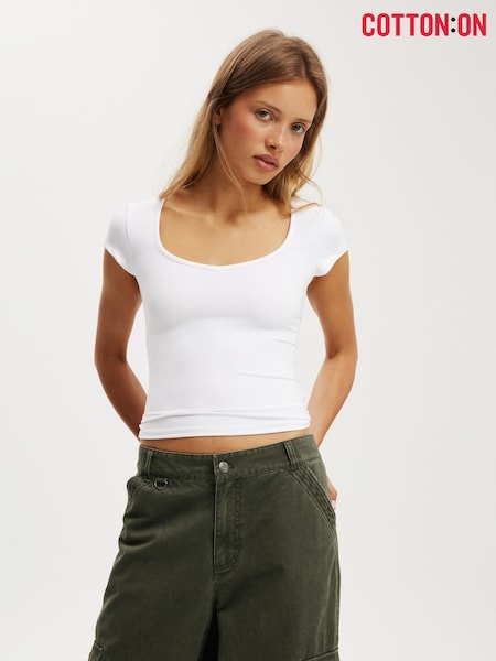 Cotton On White Hold Me Short Sleeve T-Shirt (W06660) | £18