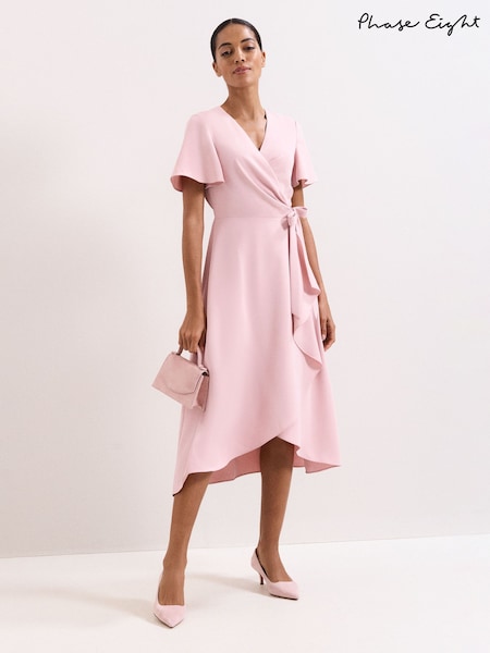 Phase Eight Light Pink Julissa Wrap Dress (W06712) | £129