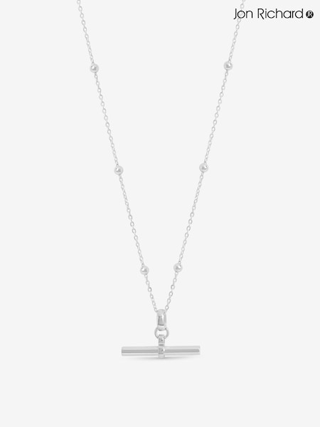 Jon Richard Silver Plated Waterproof T-Bar Necklace (W07014) | £30