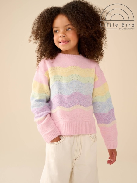 Pointelle Rainbow Wave - Little Bird By Jools Oliver Knitted Jumper