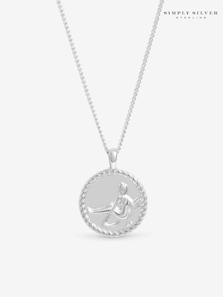 Simply Silver 925 Sterling Silver Zodiac Pendant - Virgo (W07187) | £40