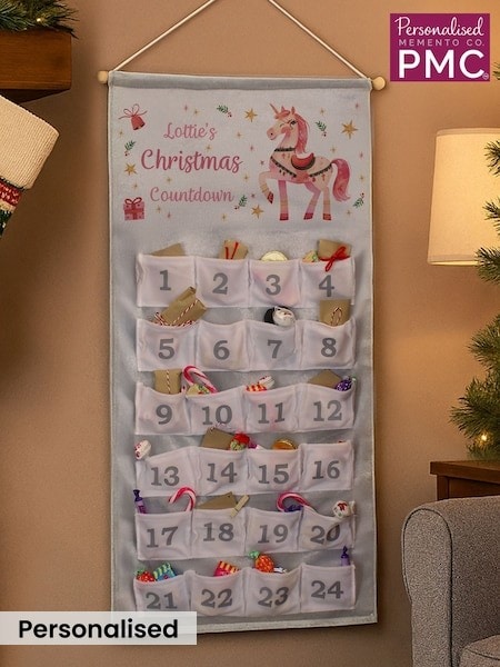 PMC Personalised Unicorn Christmas Advent Calendar (W07251) | £22