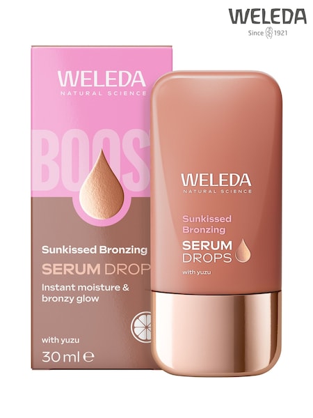 Weleda Sunkissed Bronzing Face Serum Drops with Yuzu Facial Serum for Instant Moisture  Bronzy Glow 100 Certified Natural (W07290) | £12.95