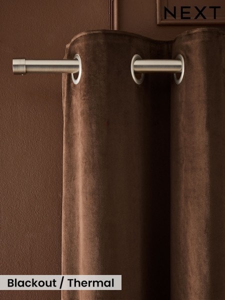 Matte Velvet Eyelet Curtains