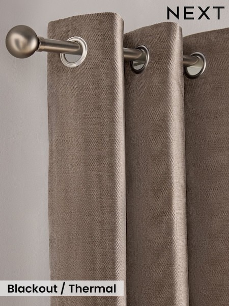 Fine Chenille Eyelet Curtains