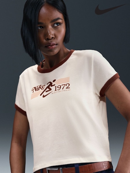Nike White Women's Ringer T-Shirt (W07336) | £28