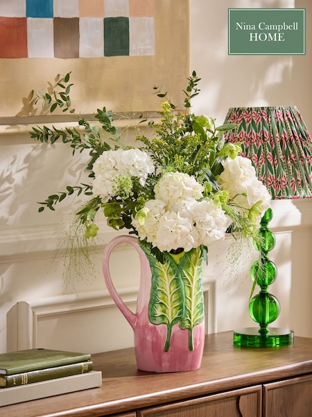Nina Campbell Swiss Chard Hand Painted Vase
