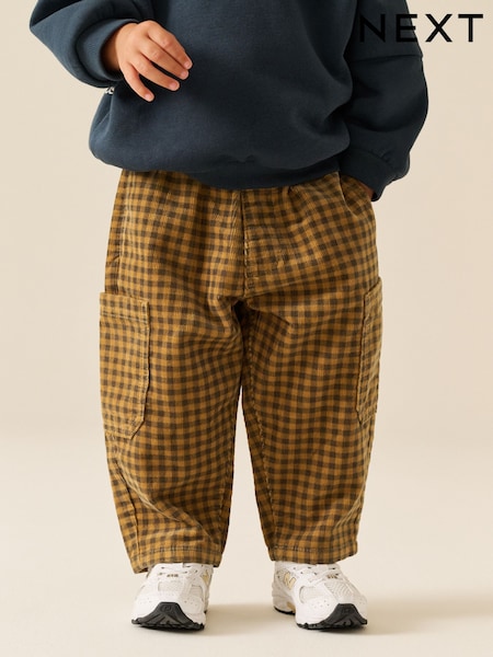 Ochre Yellow - Pull On Wide Barrel Trousers (3mths-7yrs)