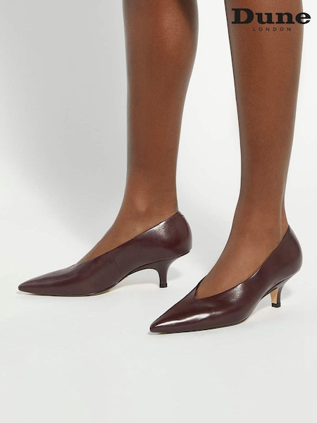 Dune London Red Audio Court Shoes (W07644) | £99