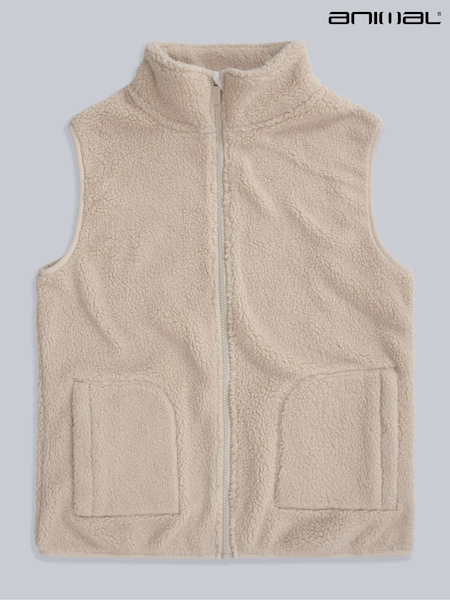Cream Molly  Borg Gilet (W07803) | £55