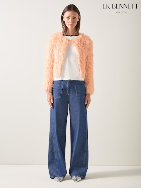 LK Bennett Orange Black Bow Cardigan (W07828) | £149