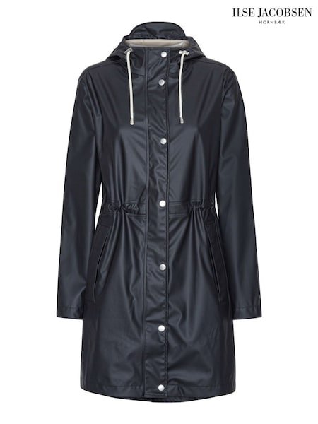 Ilse Jacobsen Cinched Waist Waterproof Parka Raincoat (W07834) | £130