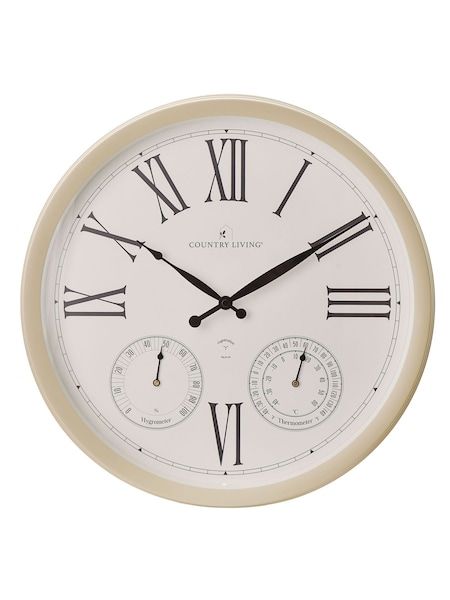 Widdop White Garden Clock (W07909) | £45
