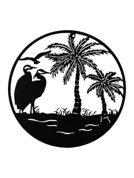 Widdop Black Metal Wild Birds Wall Art (W08060) | £16