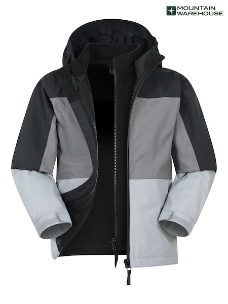 Mountain Warehouse Black Cannonball II  3 in 1 Waterproof Jacket (W08173) | £42